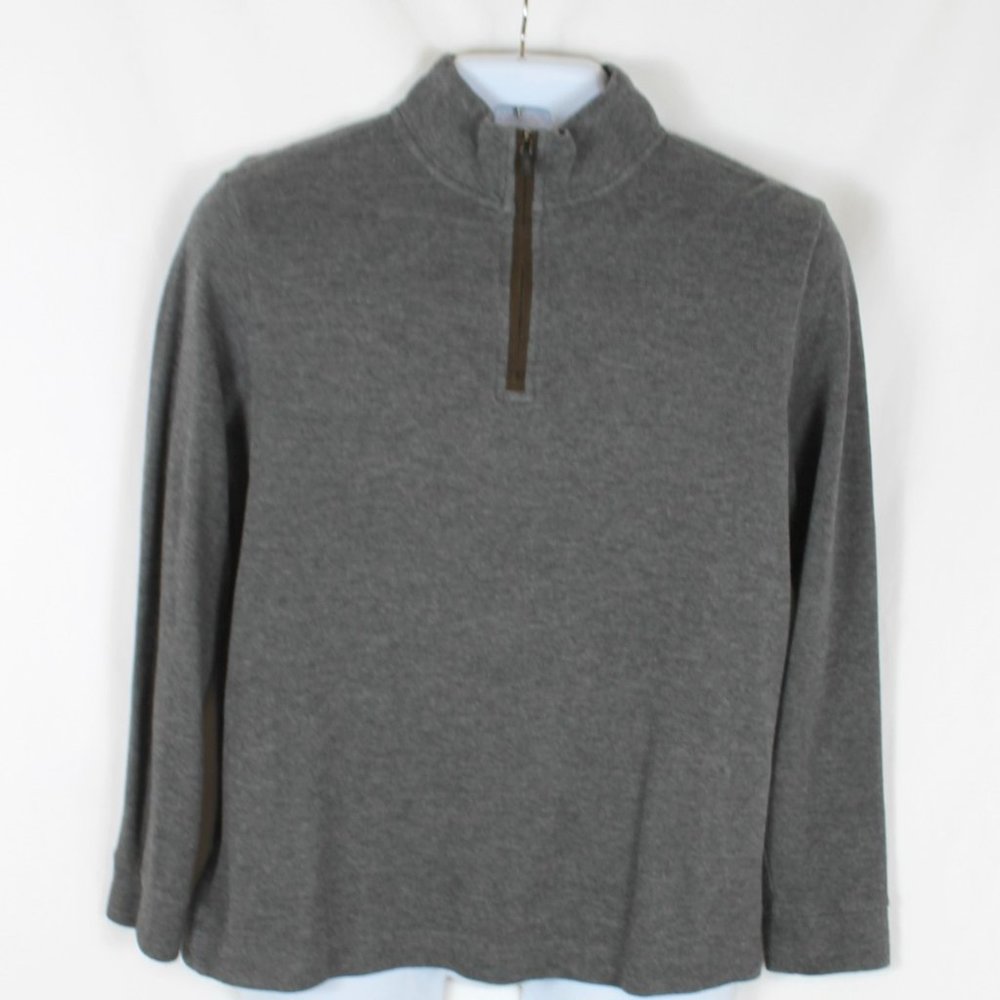 Joseph Abboud Pullover Sweater Men Size Medium Gray 1/4 Zip Long Sleeve Collared